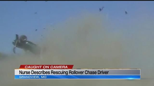 Nurse describes rescuing rollover chase victim thrown from vehicle