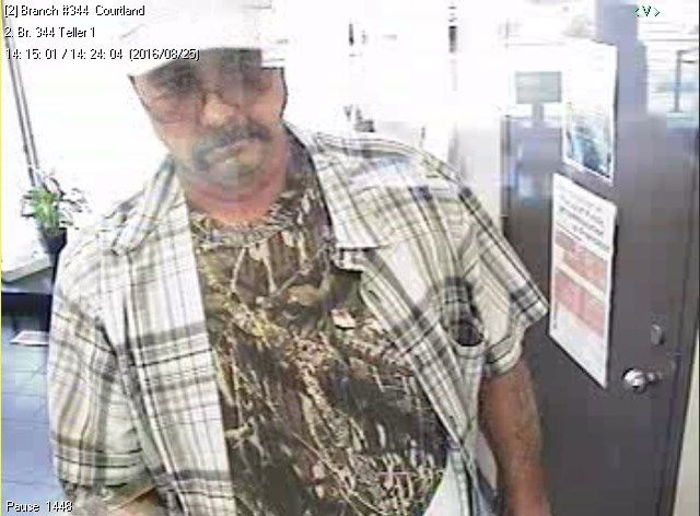 Police say a white male in his 50s robbed the UMB Bank at 414 North McGuire Street. (FBI)