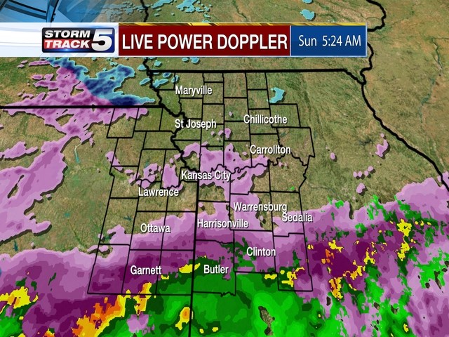 Freezing rain intensifies across Kansas City
