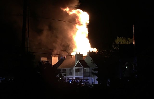 Nearly 2 dozen evacuated after massive Shawnee apartment fire