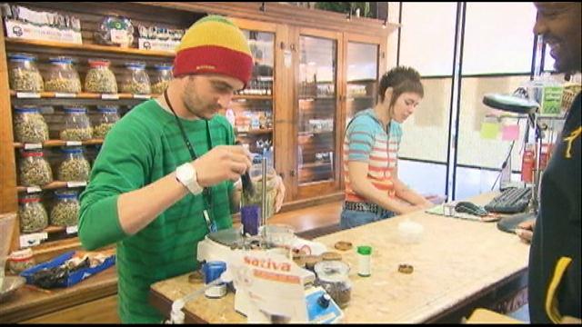 Colorado dispensaries are one of the most popular businesses on this new year, as the state's recreational marijuana laws make smoking pot legal.  But next door in Kansas, the idea isn't so popular.