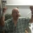 Grandpa cheers hard for team from ICU bed